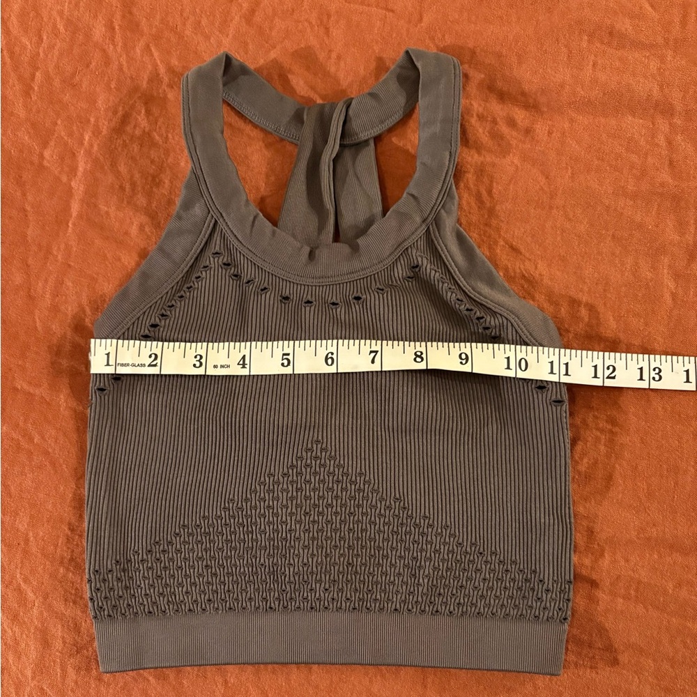 FP Movement by Free People Serendipity Crochet Crop Ribbed (XS/S) ARMY GREEN